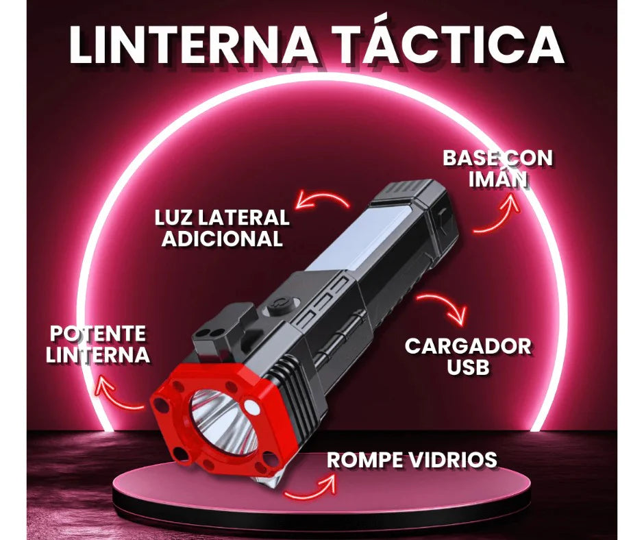 LINTERNA TACTICA 4 EN 1